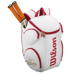 100 Year Tour Large Tennis Backpack White and Red